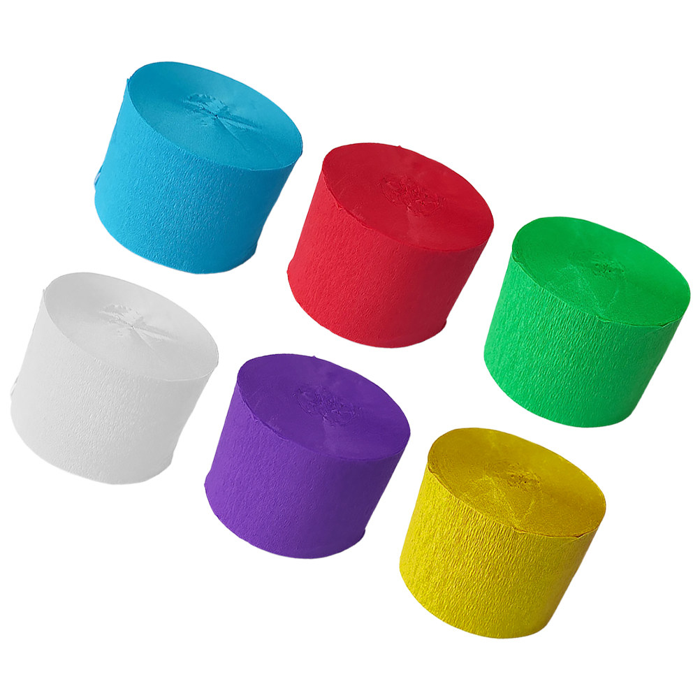 Wedding Supply In Bulk - 6 rolek papieru krepowego, wielokolorowy, do