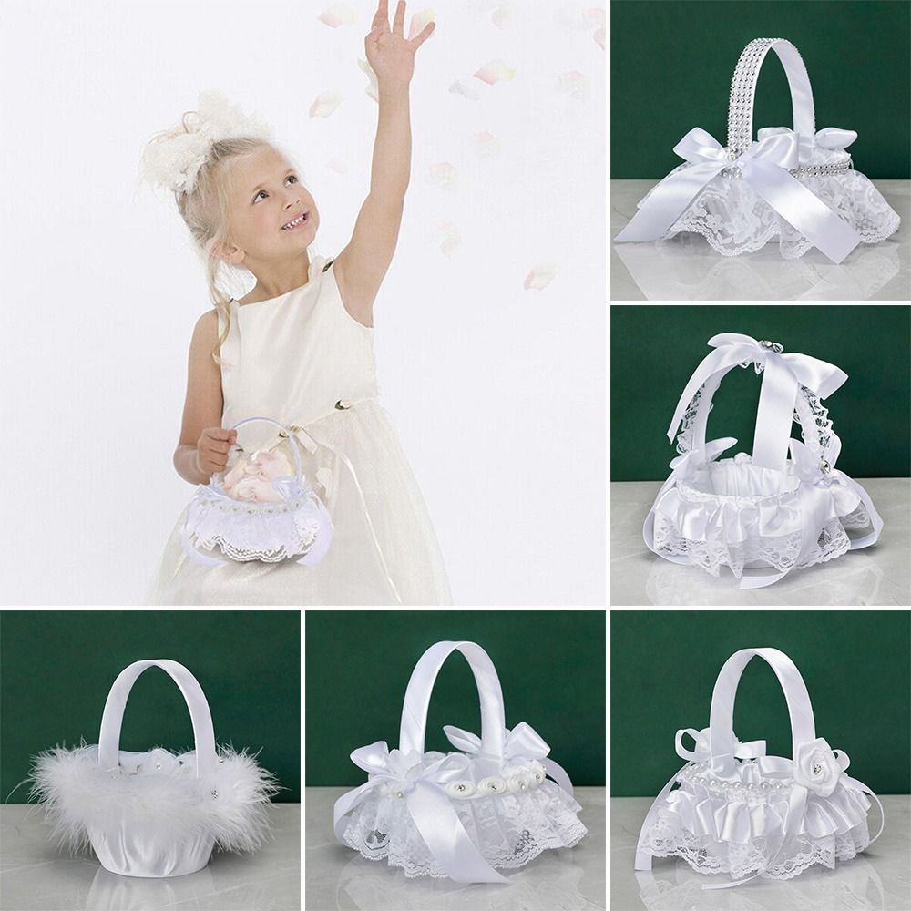 Wedding Hampers - Kosz na kwiaty dla dziewczynki sypiącej
