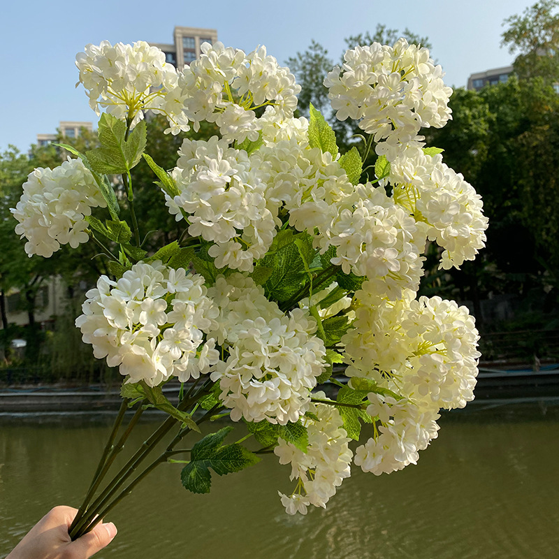 3 szt. Hortensja z 4 główkami, – Wedding Decor Supply Store recenzja i cena